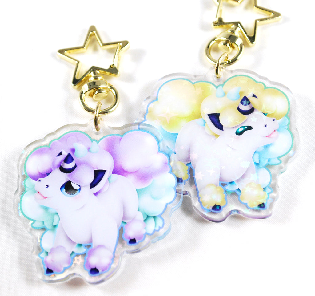 Galarian Ponyta Chibi Fanart Keychain