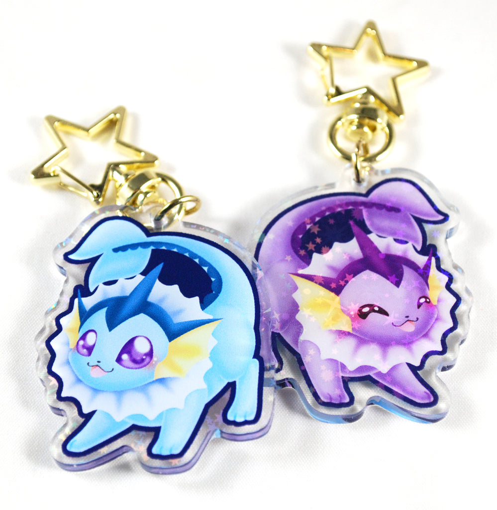 Vaporeon Chibi Fanart Keychain