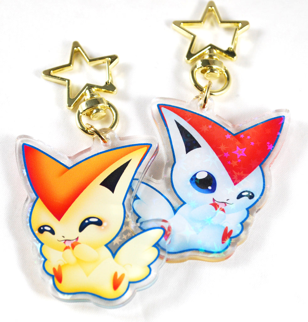 Victini Chibi Fanart Keychain