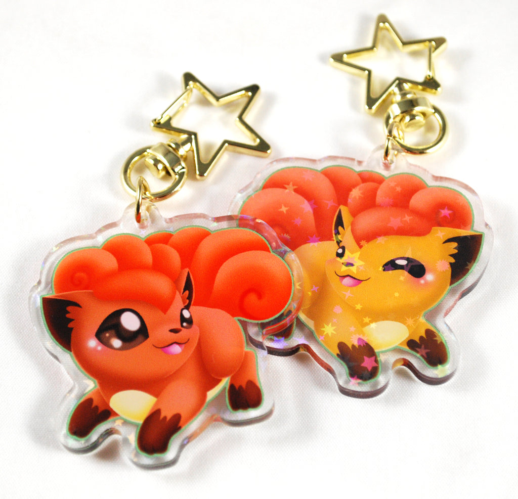 Vulpix Chibi Fanart Keychain