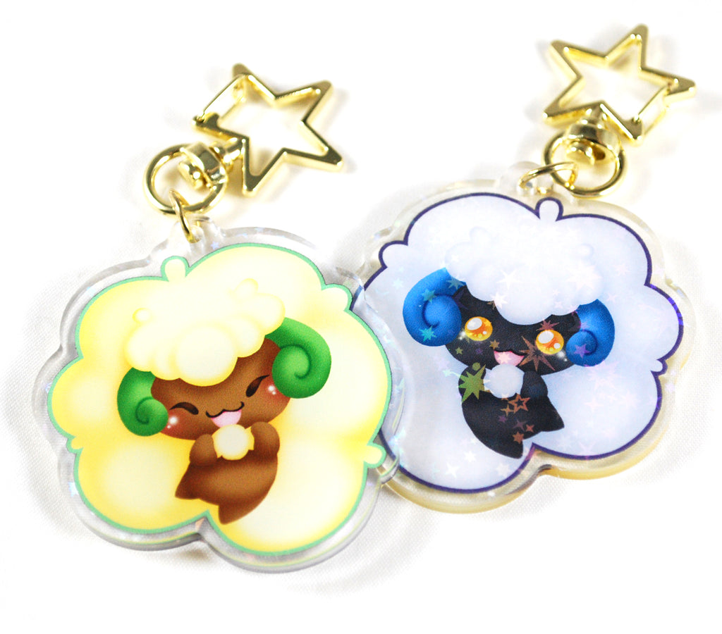 Whimsicott Chibi Fanart Keychain