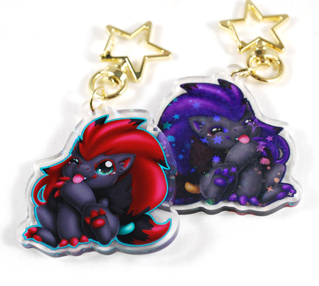 Zoroark Chibi Fanart Keychain