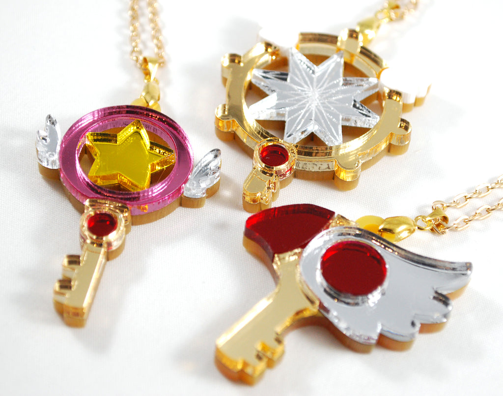 Cardcaptor Sakura Wand Key Acrylic Necklace or Keychain