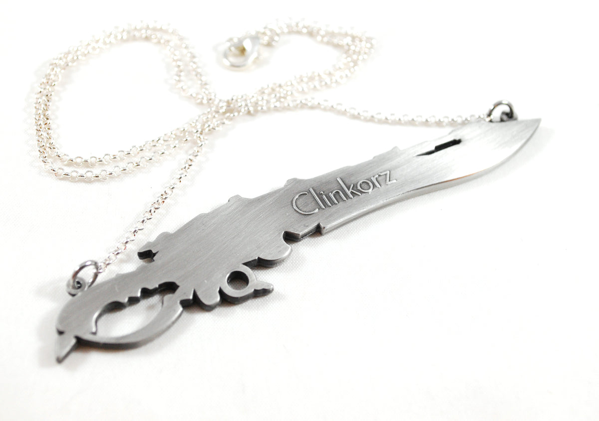 FFXIV Thancred's Gunblade Enamel Metal as Necklace Keychain or Pin