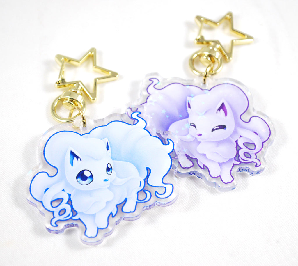 Alola Ninetales Chibi Fanart Keychain
