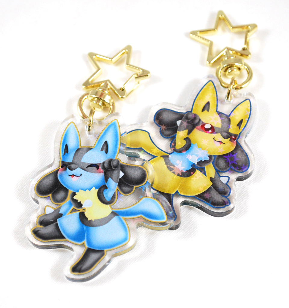 Lucario Chibi Fanart Keychain