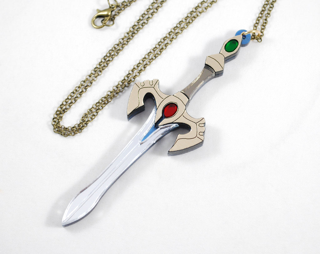 Fire Emblem Marth's Falchion Acrylic Necklace or Keychain 2021 Redesign
