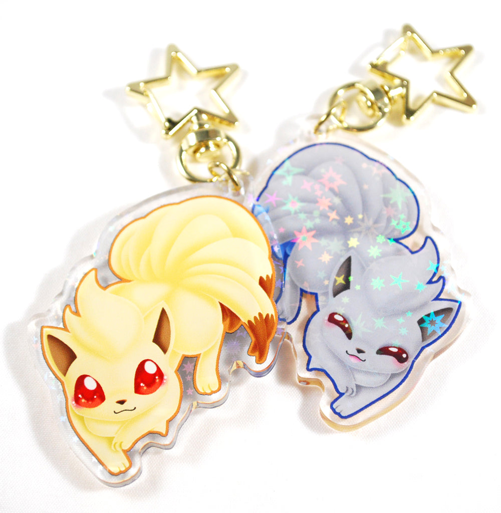 Ninetales Chibi Fanart Keychain