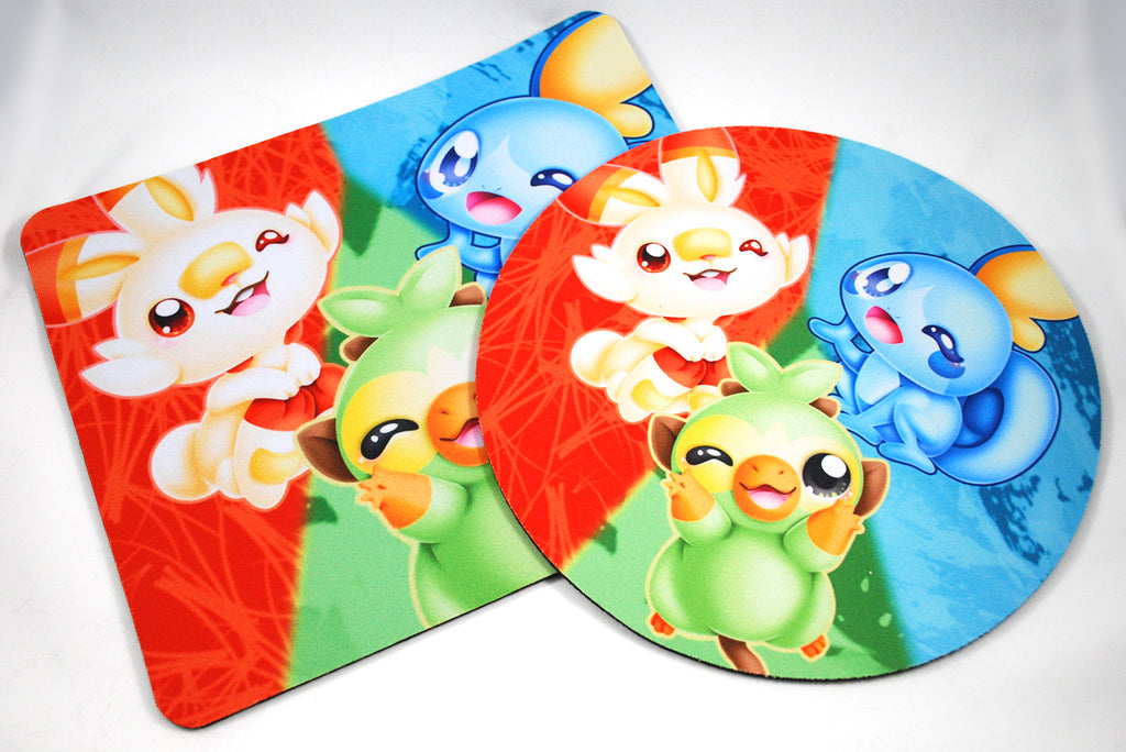 Discontinued Generation 8 Starter Mouse Pad Featuring Scorbunny Grookey and Sobble