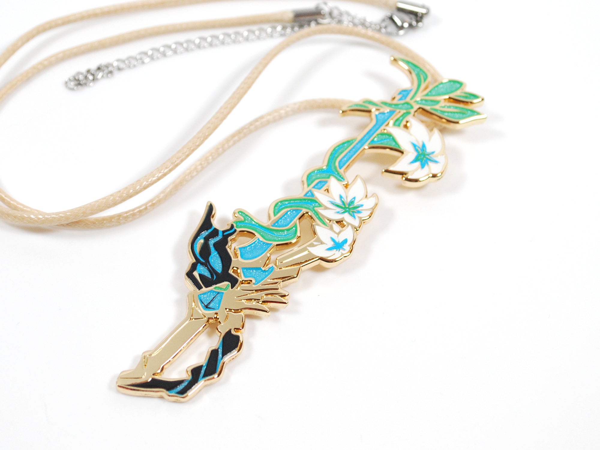 Nia's Aegis Catalyst Scimitar in Metal as Necklace, Keychain, or