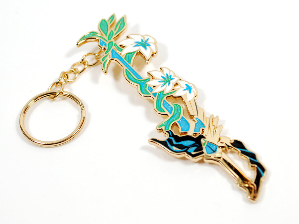 Nia's Aegis Catalyst Scimitar in Metal as Necklace, Keychain, or Pin