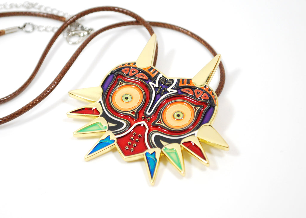 Zelda Majora's Mask Metal and Enamel Necklace Keychain or Pin