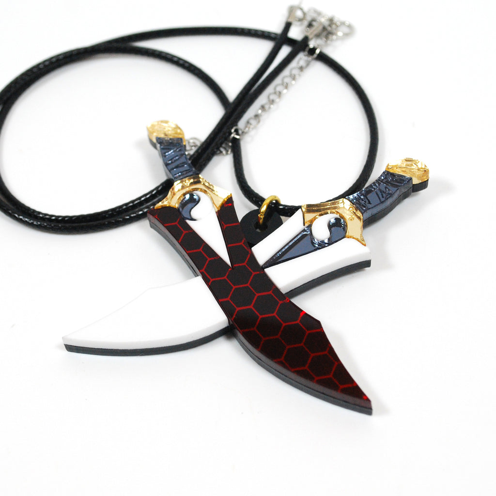 Fate Kanshou and Bakuya Archer Swords Acrylic Necklace or Keychain