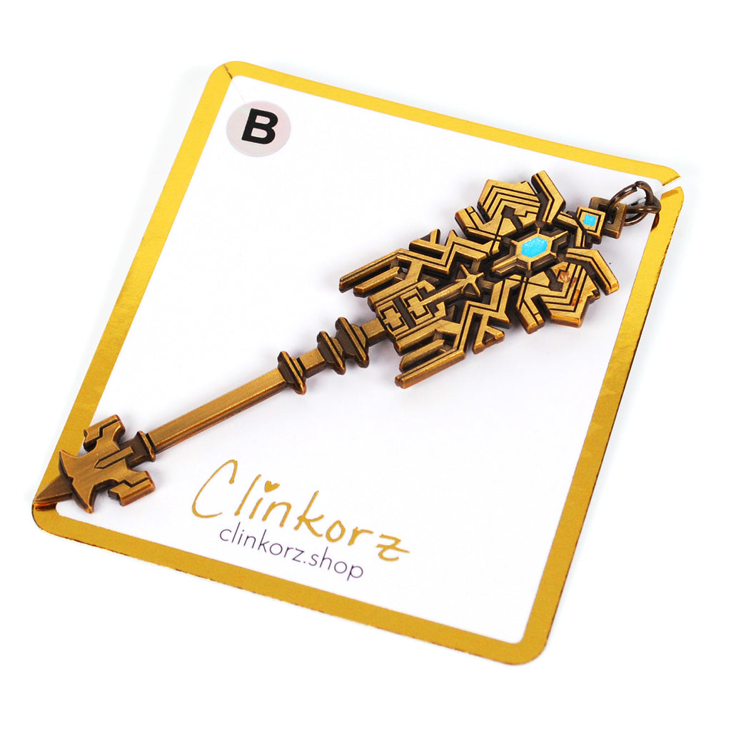 B Grade Crystal Exarch's Staff in Metal and Enamel