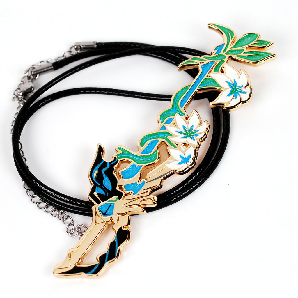 Nia's Aegis Catalyst Scimitar in Metal as Necklace, Keychain, or Pin