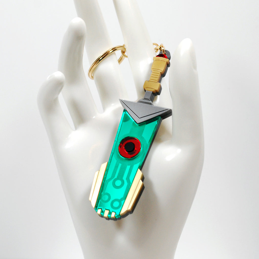 Transistor Sword Acrylic Necklace or Keychain