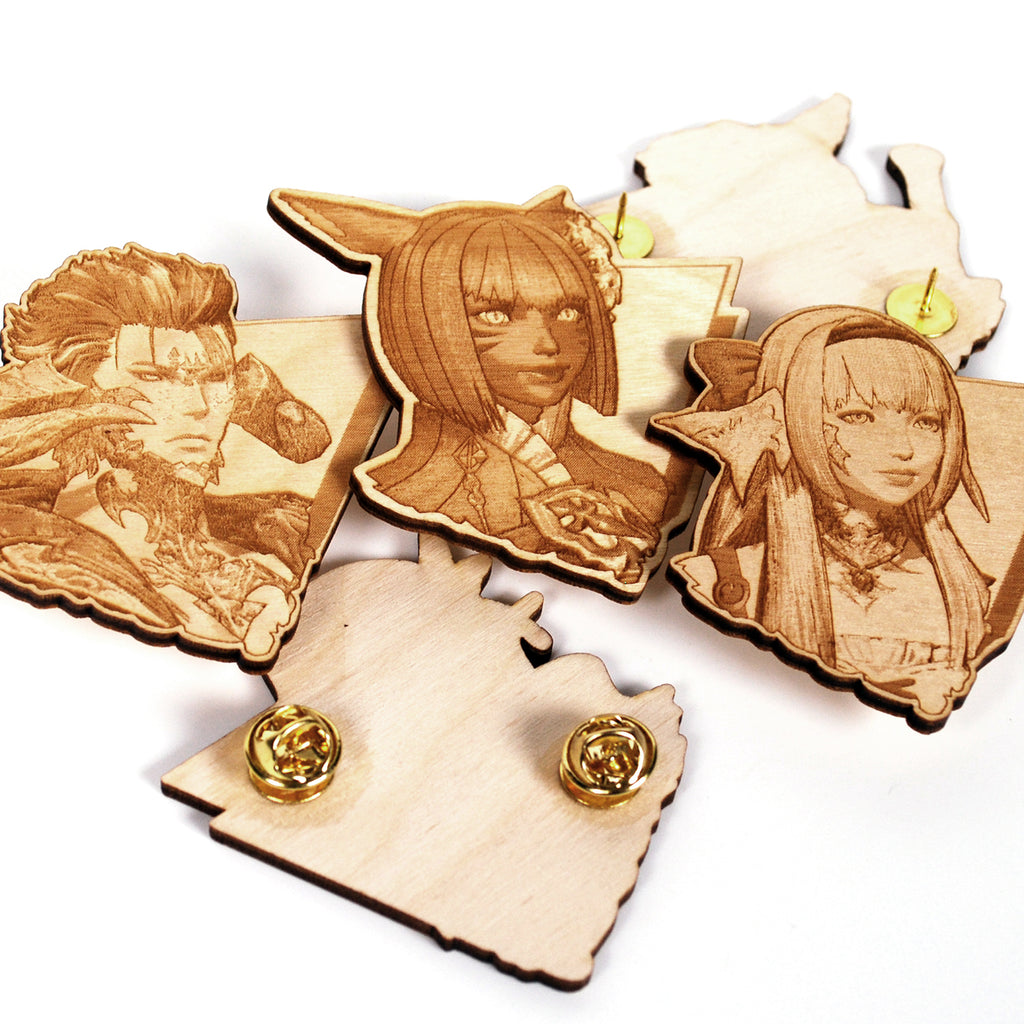Custom FFXIV Warrior of Light Wooden Pin