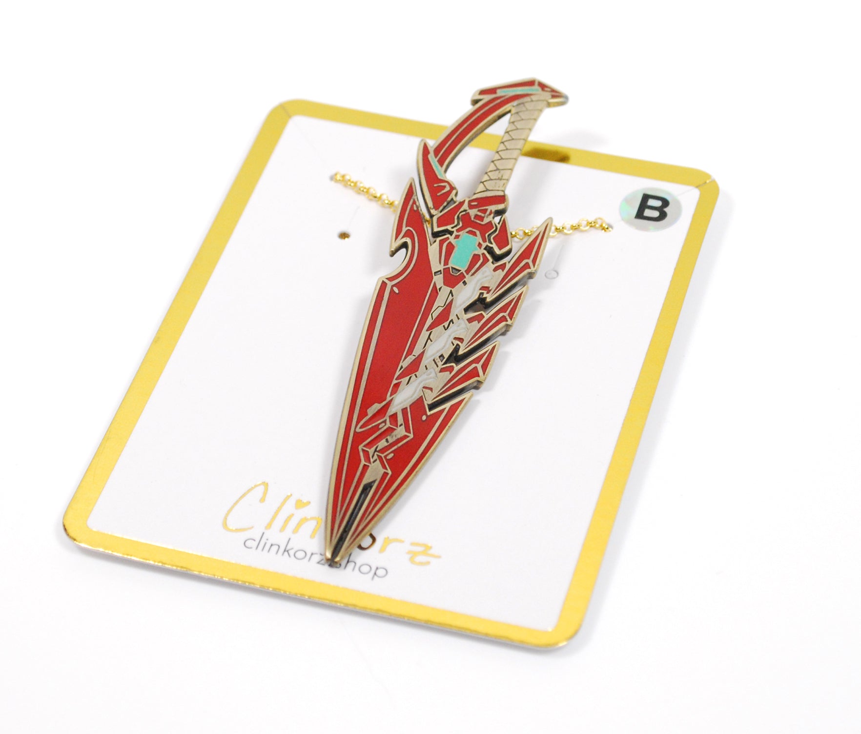 1st Iteration XC2 Pyra Aegis Blade in Enamel and Metal – Clinkorz