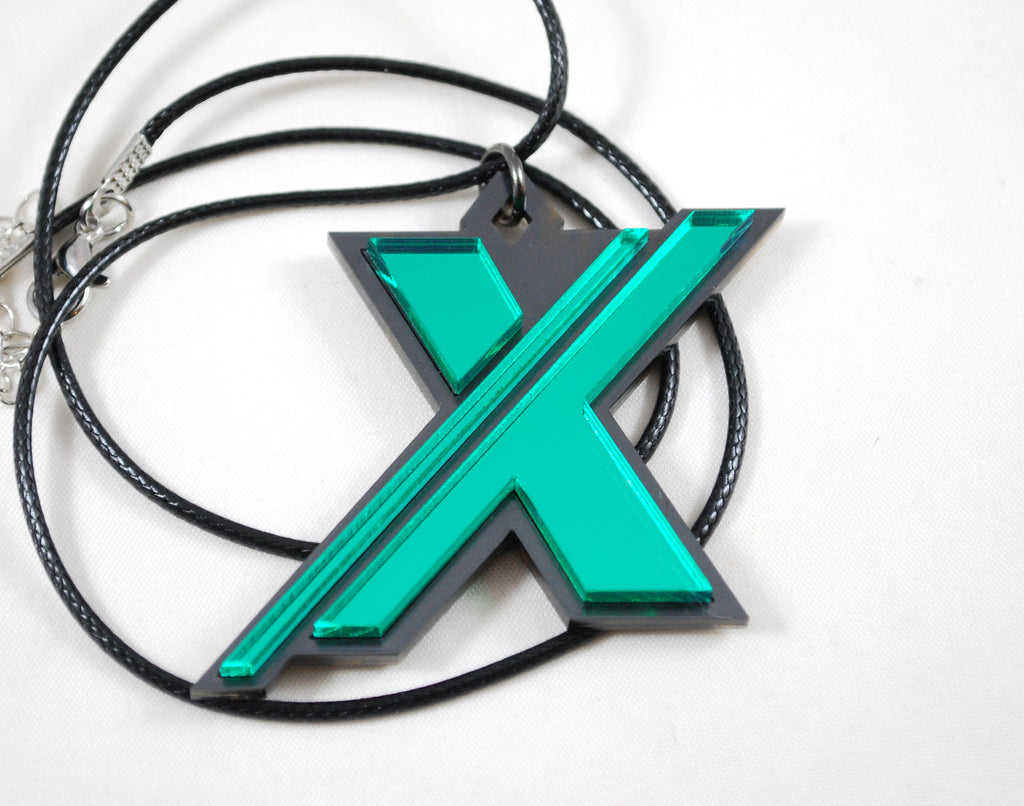 XCX Stylized X in Acrylic as Necklace or Keychain
