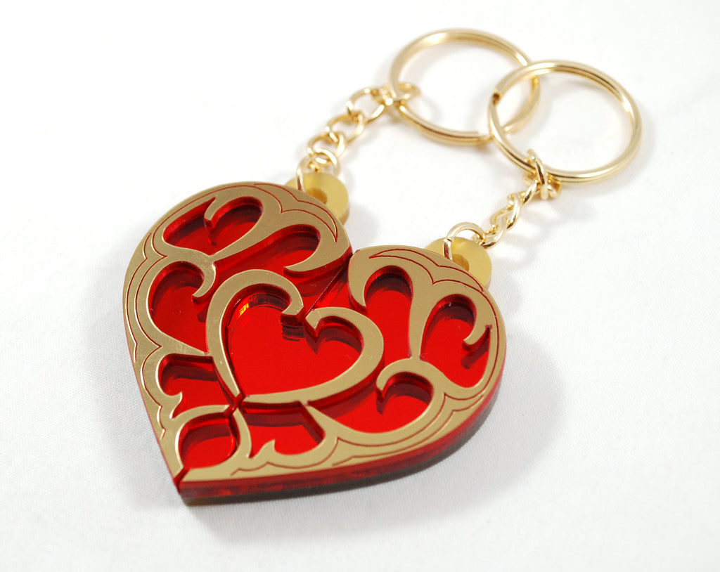 Share a Heart Container (Both Halves Included) Acrylic Necklace or Keyring