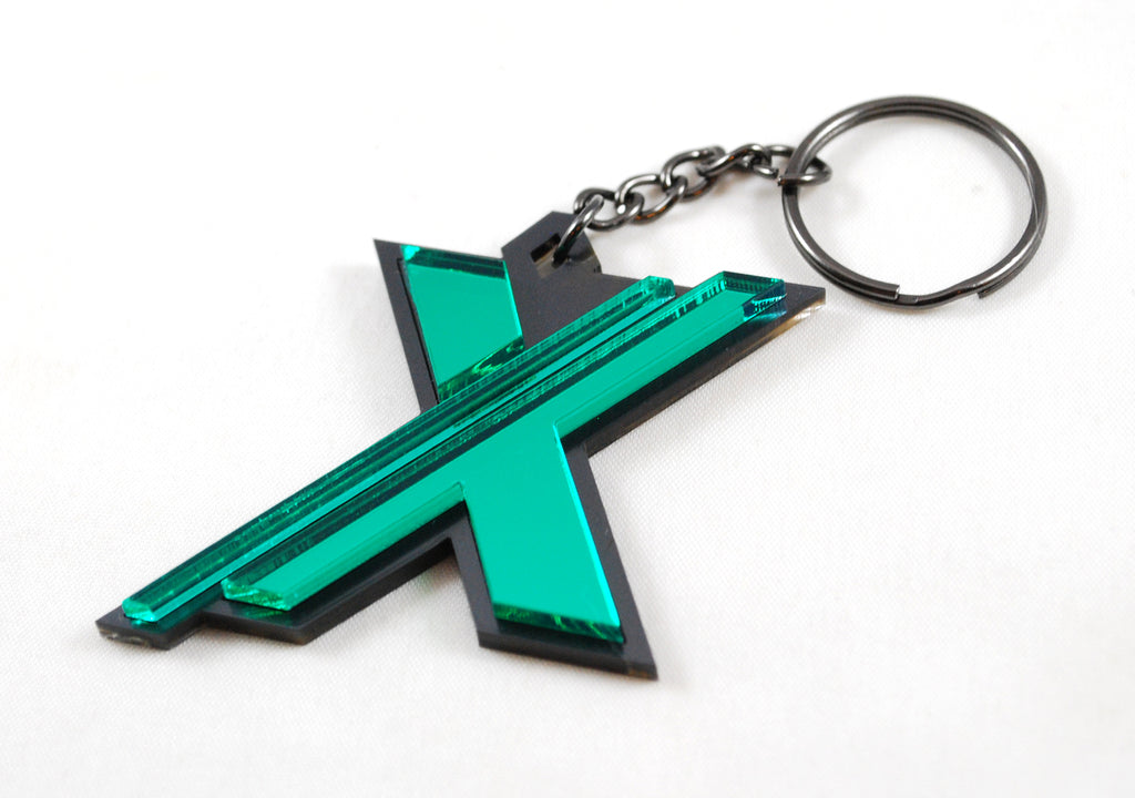 XCX Stylized X in Acrylic as Necklace or Keychain