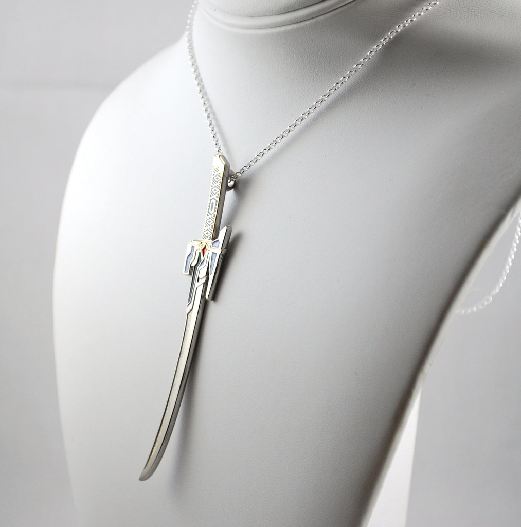 XC2 Jin's Nodachi Sword Enamel Metal as Necklace Keychain or Pin