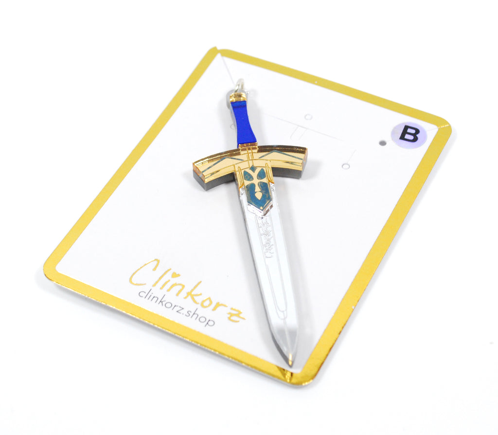 B Grade Fate Saber's Excalibur Acrylic Necklace or Keychain
