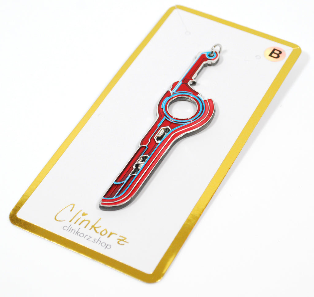 B Grade XB1 Shulk's Monado I in Metal and Enamel as Necklace Keychain or Pin