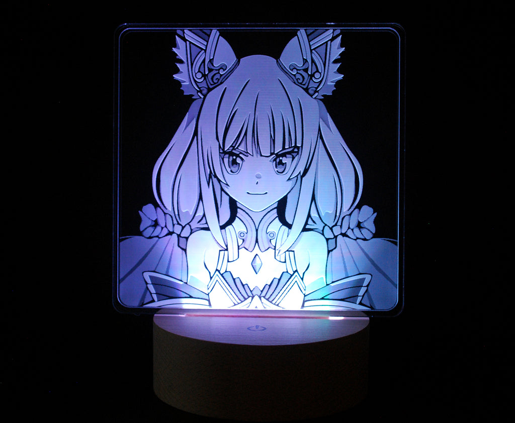 B Grade Blade Nia Bust Acrylic Light Display with LED Color Changing Base