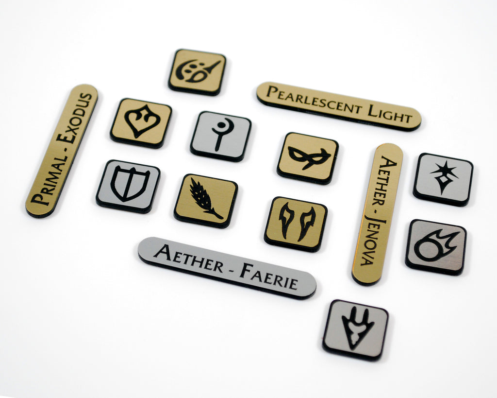 FFXIV Custom Character ID Plate Additional Tile Magnets for Name, Job, Data Center, and Portraits