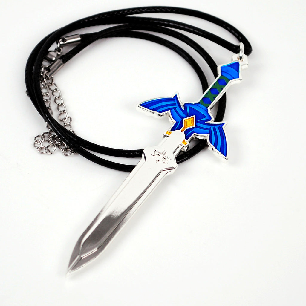 Zelda Master Sword Metal and Enamel as Necklace or Keychain