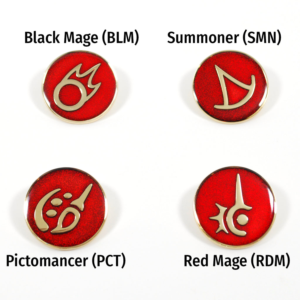 FF Inspired Magical Ranged DPS Meme Metal Pin Badge