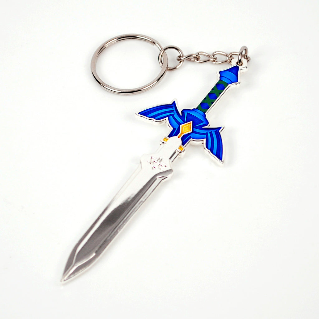 Zelda Master Sword Metal and Enamel as Necklace or Keychain