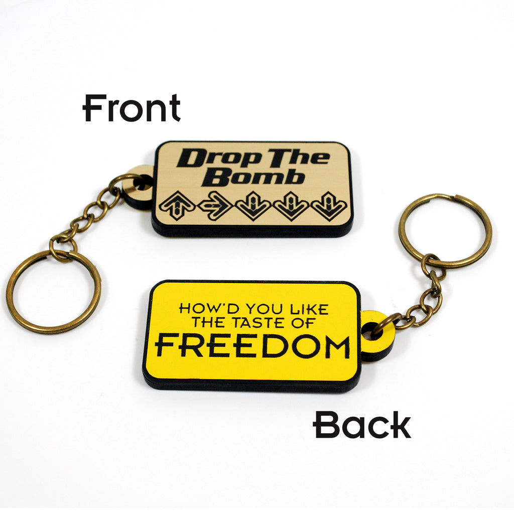 Helldivers DDR Meme Acrylic Keychain Charm