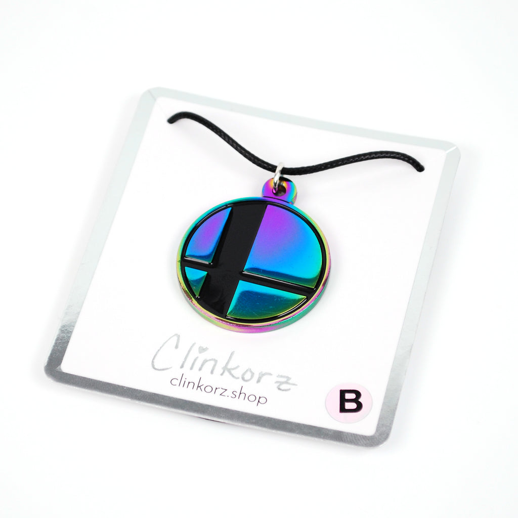 B Grade Smash Ball Metal and Enamel as Necklace or Keychain