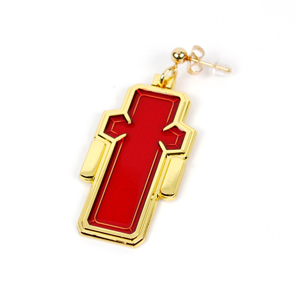 LIMITED XC3 Inspired A's Earring in Metal and Enamel as Post or Clip On Earring