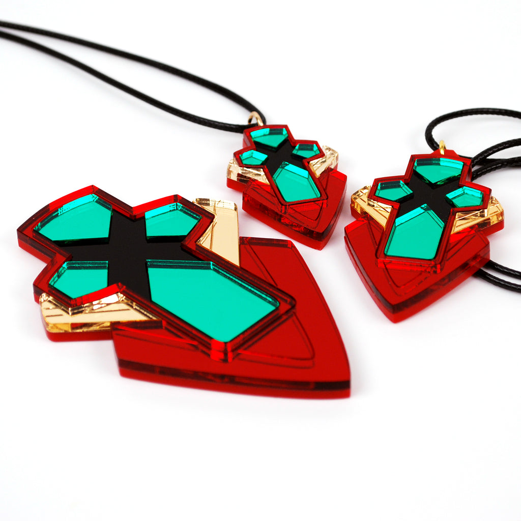 Pyra Core Crystal in Acrylic as Necklace Keychain or Magnet