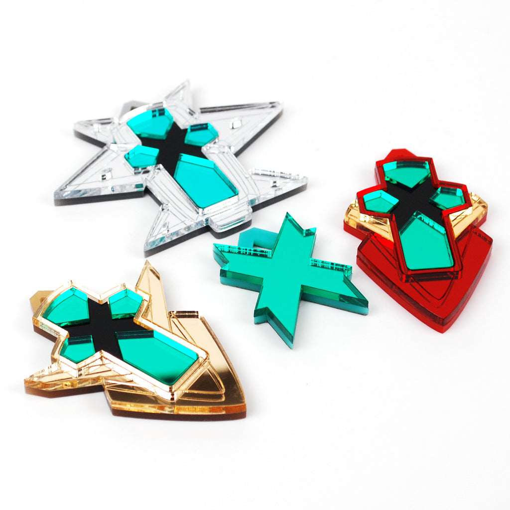 Pyra, Mythra, Pneuma, and Rex Core Crystals Acrylic Accessory