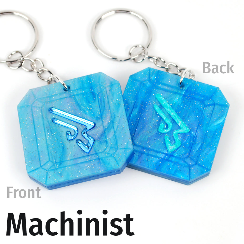 FFXIV Job Stones in Acrylic as Keychains with NFC Chip Inside