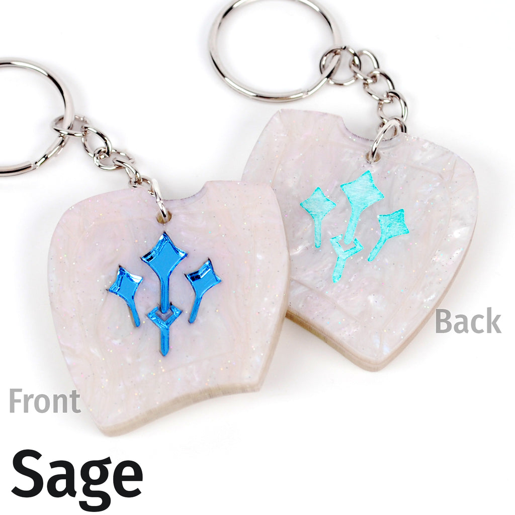 FFXIV Job Stones in Acrylic as Keychains with NFC Chip Inside