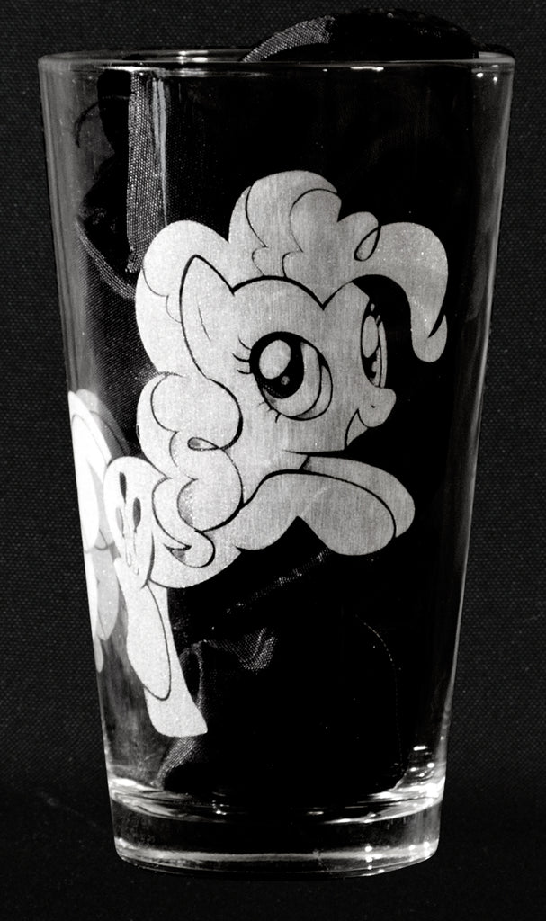 Pinkie Pie Laser Engraved Pint Glass