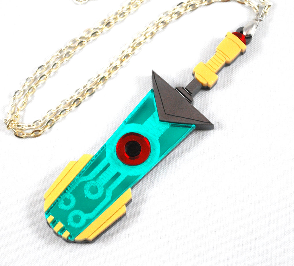 Transistor Sword Acrylic Necklace or Keychain