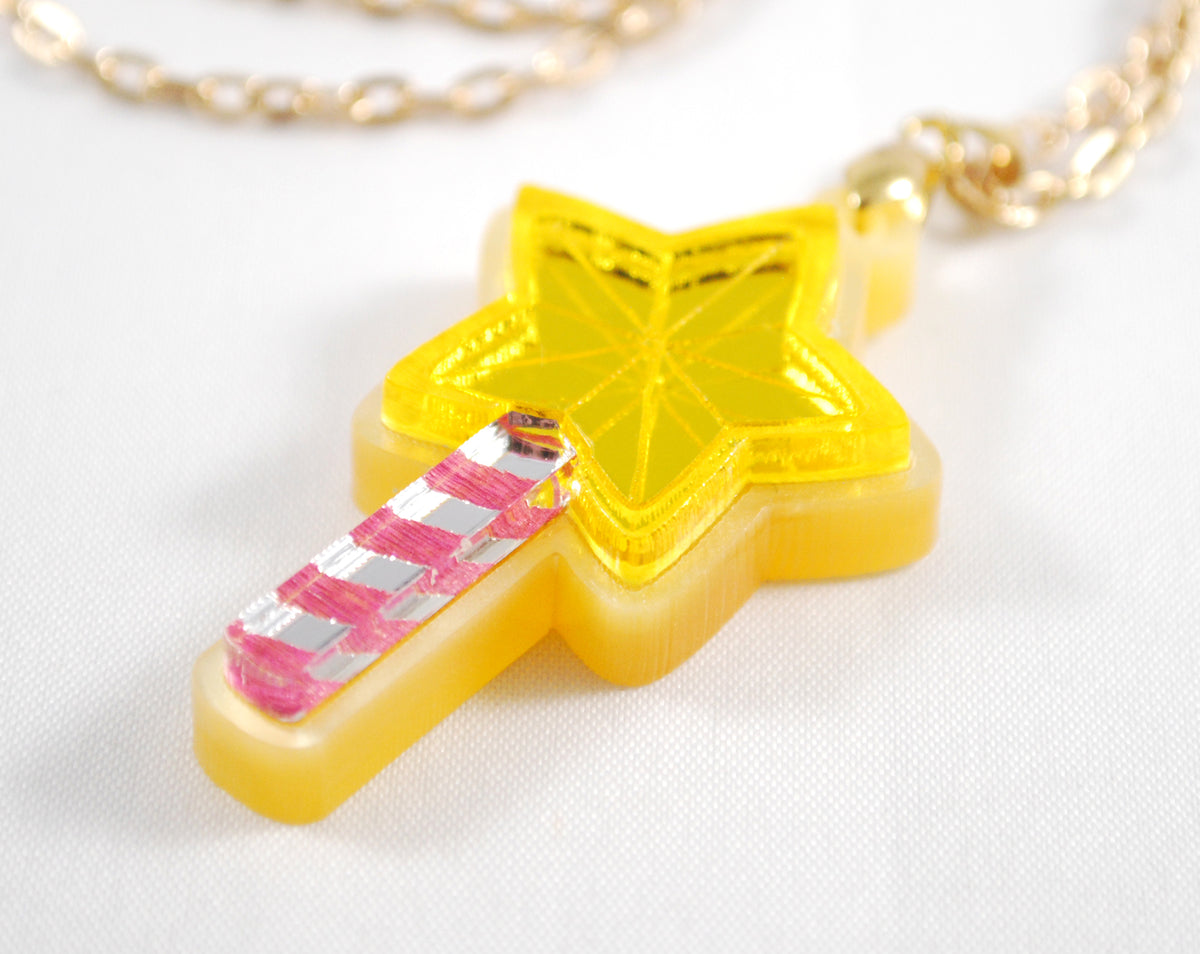 Star Rod Handmade Acrylic Necklace or Keychain – Clinkorz