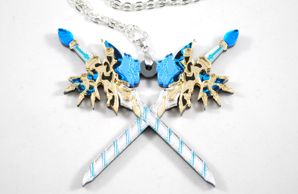 XC2 Brighid Dual Blades Acrylic Necklace