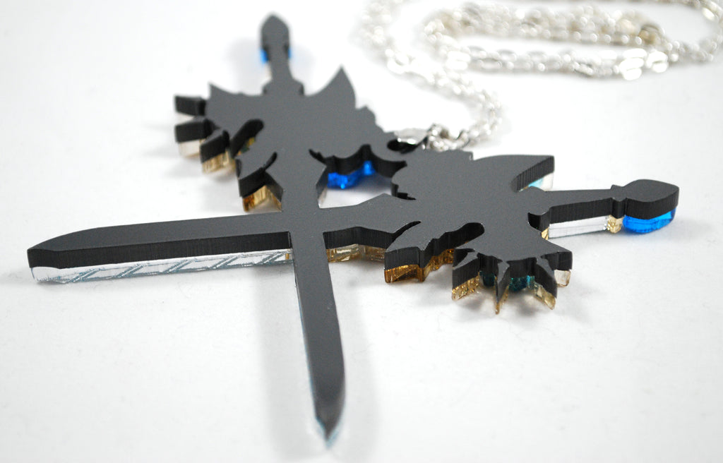 XC2 Brighid Dual Blades Acrylic Necklace