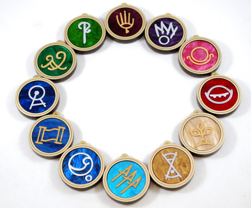 The Twelve's Bounty Charms as Acrylic Necklaces or Keychains