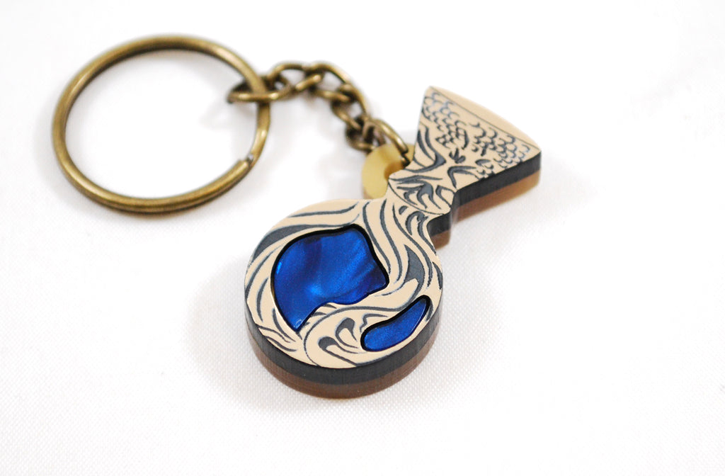 Elden Ring Flask of Crimson or Cerulean Tears Acrylic Handmade Charm as Necklace or Keychain