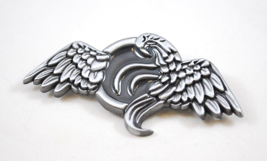 FFXIV Metal Meteion Brooch as a Necklace Keychain or Pin in Two Colors