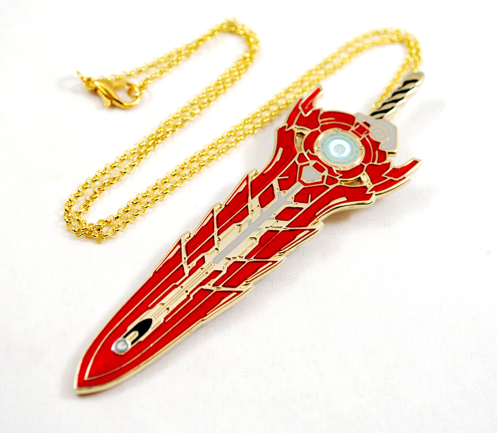 XC3 Noah's Veiled Sword as a Necklace Keychain or Pin Metal and Enamel