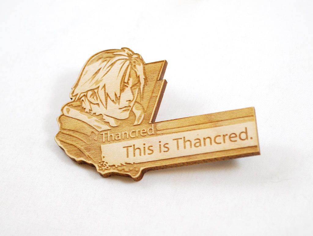 FFXIV This is Thancred Wooden Meme Pin LIMITED